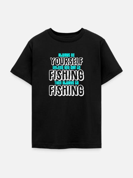 Fischer Fischen Angeln Turniere - Teenager T-Shirt - Schwarz