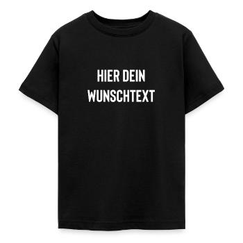Wunschtext zum selbst drucken - Teenager T-Shirt - Schwarz - Vorne - AI Model Teenager Male light (155cm)