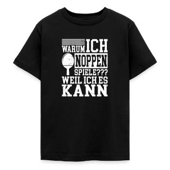 Tischtennis Noppen - Teenager T-Shirt - Schwarz - Vorne - AI Model Teenager Male light (155cm)
