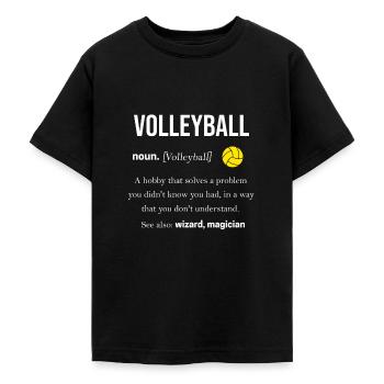 Volleyball - Teenager T-Shirt - Schwarz - Vorne - AI Model Teenager Male light (155cm)