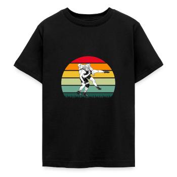 Lutte lutte lutte catcheurs grappling - T-shirt Ado - noir - Devant - AI Model Teenager Male light (155cm)