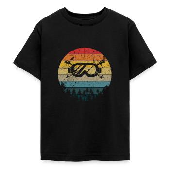 Skifahren - Teenager T-Shirt - Schwarz - Vorne - AI Model Teenager Male light (155cm)