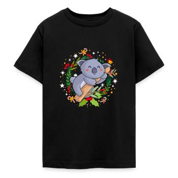 Ugly Christmas Sweater Koala - Teenager T-Shirt - Schwarz - Vorne - AI Model Teenager Male light (155cm)