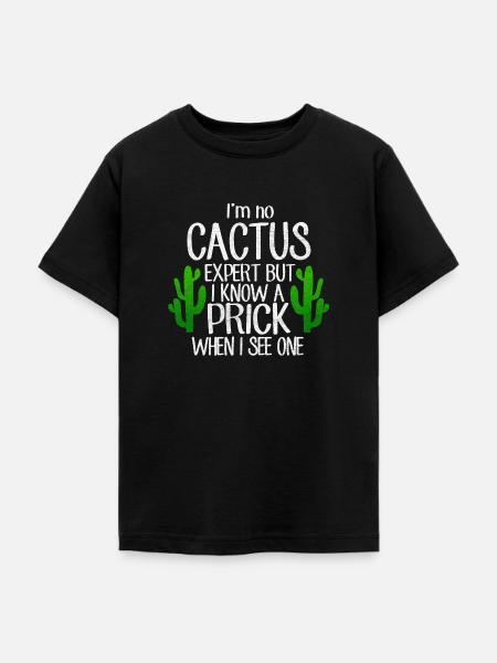 Kakteen Kaktus - Teenager T-Shirt - Schwarz