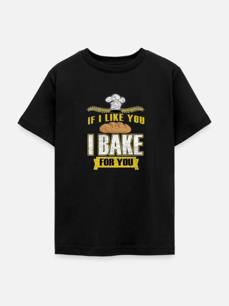Backwaren Bäcker - Teenager T-Shirt - Schwarz