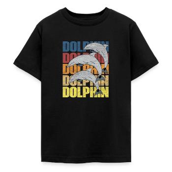 Delfine Delfin - Teenager T-Shirt - Schwarz - Vorne - AI Model Teenager Male light (155cm)