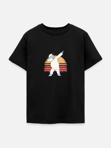 Yeti dabbing - Teenager T-Shirt - Schwarz