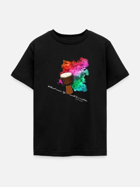 Djembe - Teenager T-Shirt - Schwarz