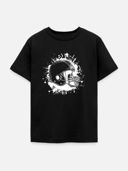 Football Helm - Teenager T-Shirt - Schwarz