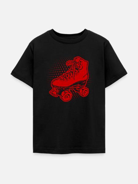Rollschuhe - Teenager T-Shirt - Schwarz