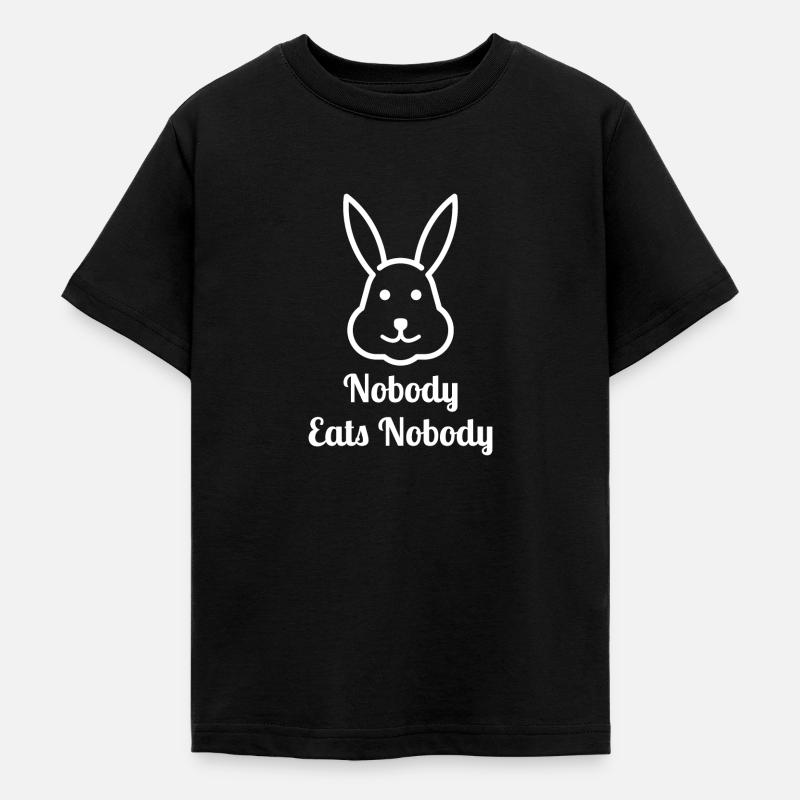végétalien - T-shirt Ado - noir