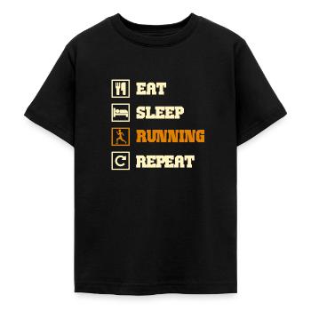 running - Teenage T-Shirt - black - Front - AI Model Teenager Male light (155cm)