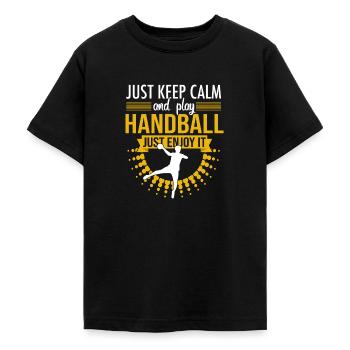 Handball Handballer - Teenager T-Shirt - Schwarz - Vorne - AI Model Teenager Male light (155cm)