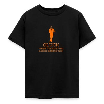 HAPPINESS - NO APPOINTMENTS AND EASILY A - Teenage T-Shirt - black - Front - AI Model Teenager Male light (155cm)