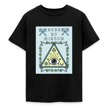 Drittes Auge, das alles sehende Auge, okkult - Teenager T-Shirt - Schwarz - Vorne - AI Model Teenager Male light (155cm)