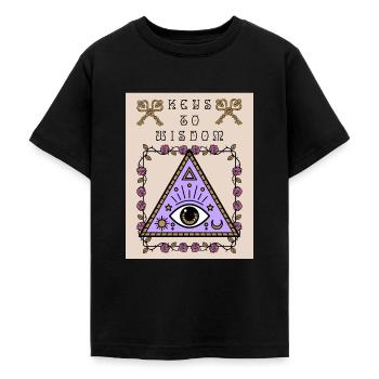 Drittes Auge, das alles sehende Auge, okkult - Teenager T-Shirt - Schwarz - Vorne - AI Model Teenager Male light (155cm)