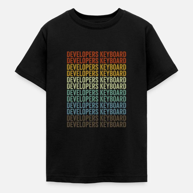 Clavier de développeur Web Codeur de développeur - T-shirt Ado - noir