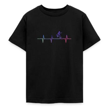 Fußball Herzschlag - Teenager T-Shirt - Schwarz - Vorne - AI Model Teenager Male light (155cm)
