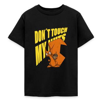 lustiges Eichhörnchen Shirt Sticker Männer Sprüche - Teenager T-Shirt - Schwarz - Vorne - AI Model Teenager Male light (155cm)