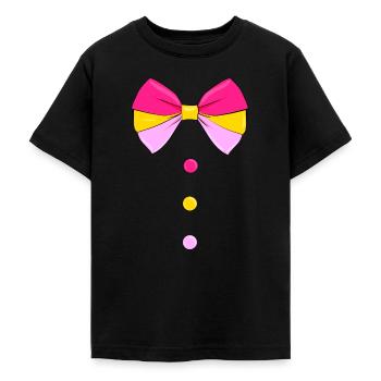 Bunte Fliege Kravatte Clown Kostüm Party Karneval - Teenager T-Shirt - Schwarz - Vorne - AI Model Teenager Male light (155cm)