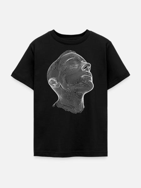 3d head - Teenager T-Shirt - Schwarz