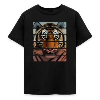 Tiger - Teenager T-Shirt - Schwarz - Vorne - AI Model Teenager Male light (155cm)