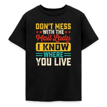 Briefträger Postbote - Teenager T-Shirt - Schwarz - Vorne - AI Model Teenager Male light (155cm)