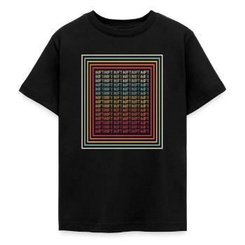 NFT - Teenager T-Shirt - Schwarz - Vorne - AI Model Teenager Male light (155cm)