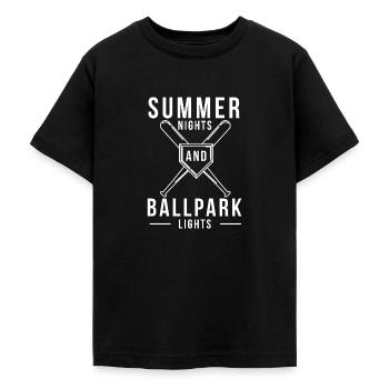 Summer Nights And Ballpark Lights Baseball - Teenager T-Shirt - Schwarz - Vorne - AI Model Teenager Male light (155cm)