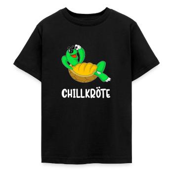 Chillkröte Schildkröte - Teenager T-Shirt - Schwarz - Vorne - AI Model Teenager Male light (155cm)