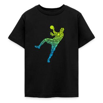 Handballspieler Symbole Handballer Jungen Handball - Teenager T-Shirt - Schwarz - Vorne - AI Model Teenager Male light (155cm)