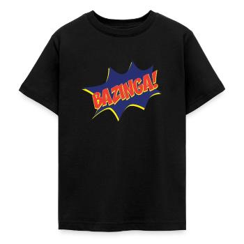 The Big Bang Theory Bazinga Comic - Teenage T-Shirt - black - Front - AI Model Teenager Male light (155cm)