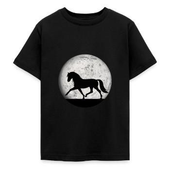 Pferde Pferd Reiten Reitsport Mädchen Frauen Shirt - Teenager T-Shirt - Schwarz - Vorne - AI Model Teenager Male light (155cm)