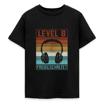 8. Geburtstag Junge Gamer Level 8 Jahre - Teenager T-Shirt - Schwarz - Vorne - AI Model Teenager Male light (155cm)