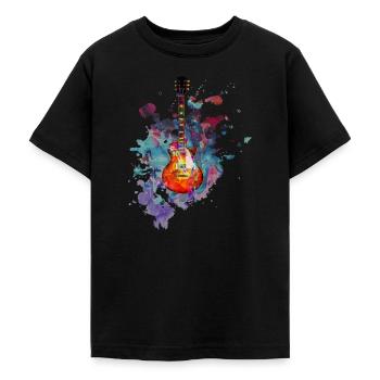 Gitarre E-Gitarre Verstärker Les Paul Geschenk - Teenager T-Shirt - Schwarz - Vorne - AI Model Teenager Male light (155cm)
