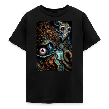 Instant II - T-shirt Ado - noir - Devant - AI Model Teenager Male light (155cm)