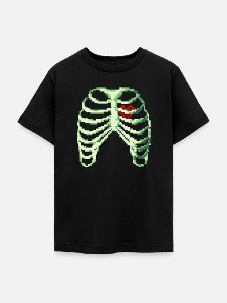 8bit Heart - Teenager T-Shirt - Schwarz