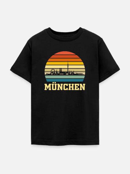 München Retro - Teenager T-Shirt - Schwarz
