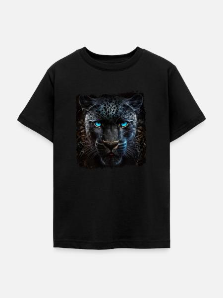 Schwarzer Panther Großkatze - Teenager T-Shirt - Schwarz