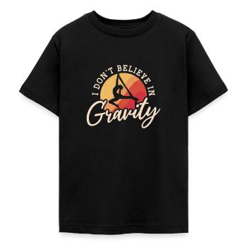 Aerialist I Don't Believe In Gravity Aerial Yoga - Teenage T-Shirt - black - Front - AI Model Teenager Male light (155cm)