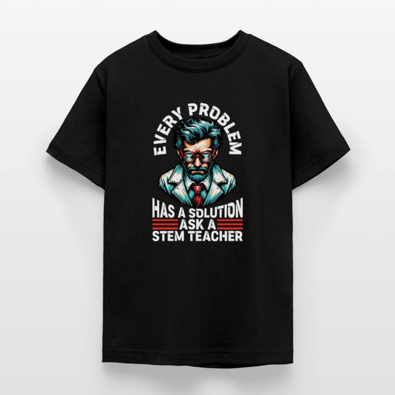 STEM Teacher Every Problem Has A Solution Educator Teenage T-Shirt