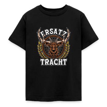 Ersatz Tracht - Teenager T-Shirt - Schwarz - Vorne - AI Model Teenager Male light (155cm)