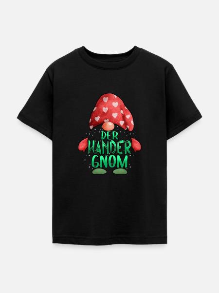Wandern Wanderer Der Wander Gnom - Teenager T-Shirt - Schwarz
