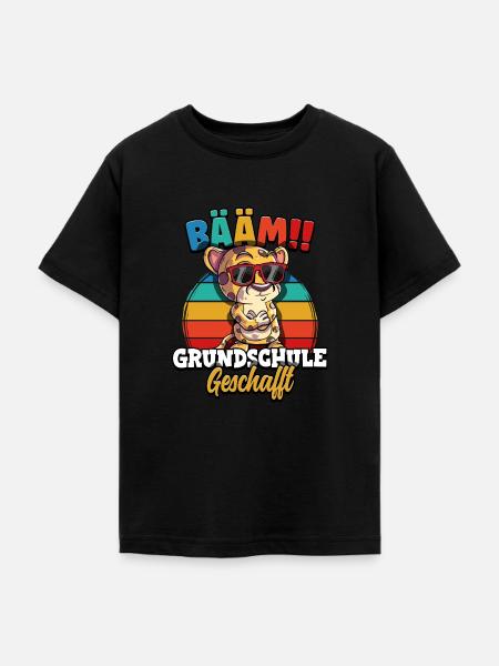 Bääm Grundschule Geschafft - Teenager T-Shirt - Schwarz