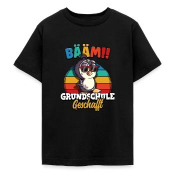 Bääm Grundschule Geschafft - Teenager T-Shirt - Schwarz - Vorne - AI Model Teenager Male light (155cm)