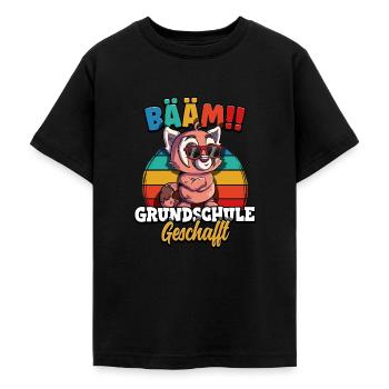 Bääm Grundschule Geschafft - Teenager T-Shirt - Schwarz - Vorne - AI Model Teenager Male light (155cm)