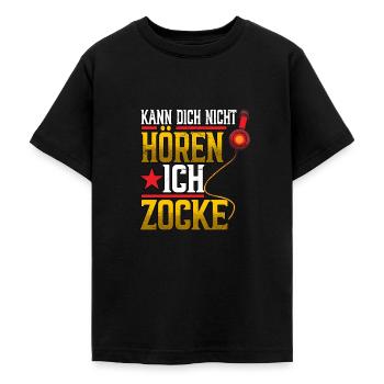 Zocken Gaming Kann Dich Nicht Hören Ich Zocke - Teenager T-Shirt - Schwarz - Vorne - AI Model Teenager Male light (155cm)