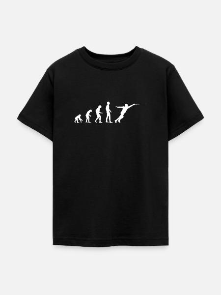 Fechten Evolution T-Shirt - Teenager T-Shirt - Schwarz
