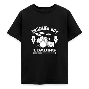 Drummer Drums - Drummer Boy Loading - Teenager T-Shirt - Schwarz - Vorne - AI Model Teenager Male light (155cm)