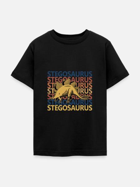 Stegosaurus Dinosaur Dino - Teenager T-Shirt - Schwarz